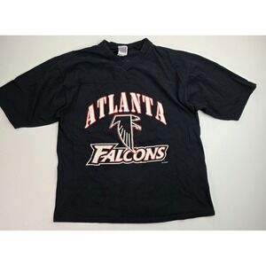Vintage 90s Atlanta Falcons T-Shirt Mens XL Black NFL Sport Attack Chandler